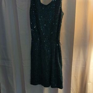 Express Sparkling Black Mini Dress